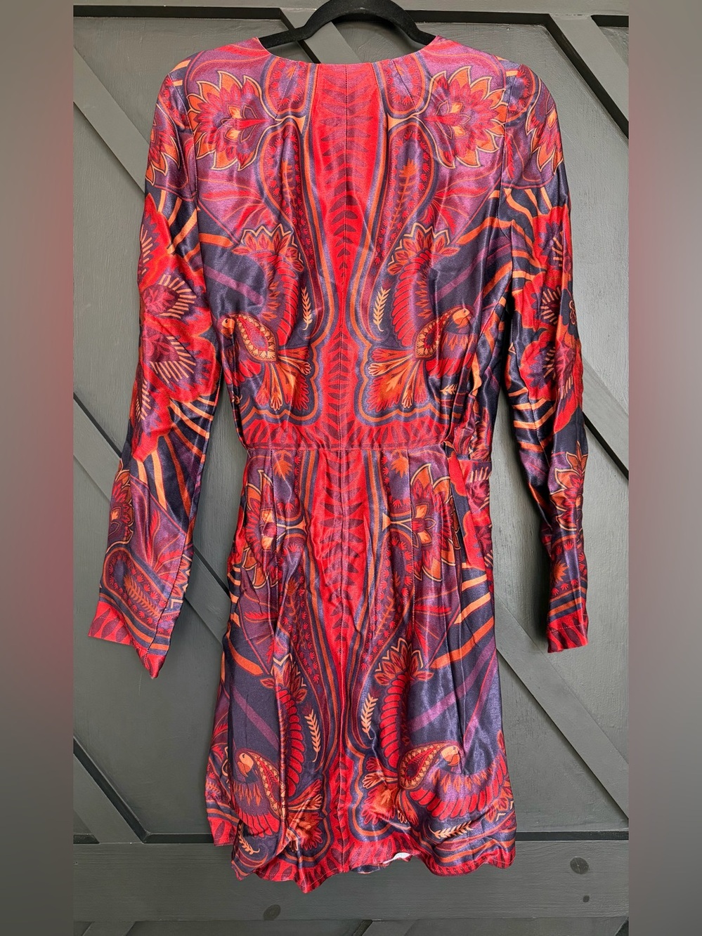 FARM Rio Macaw Arabesque Mini Wrap Dress, Size Small - Picture 8 of 10